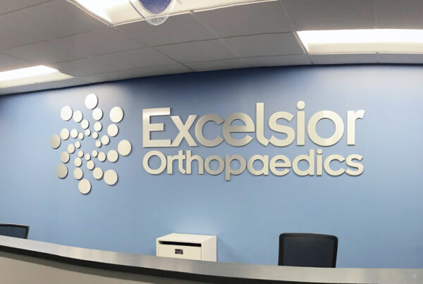 Excelsior Orthopaedics large format interior display