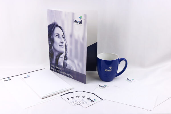 Level Financial stationery and corporate merch printing