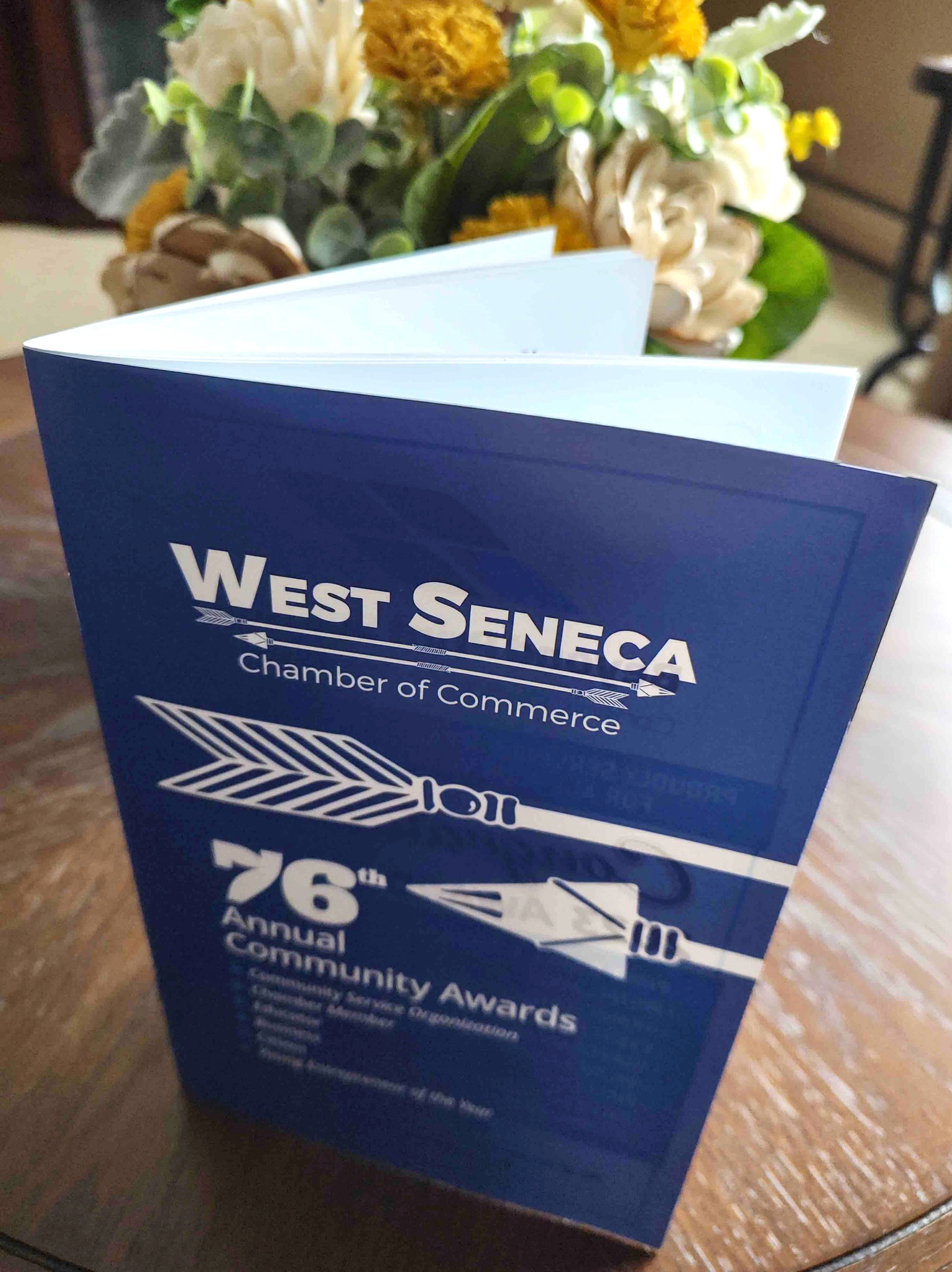 West Seneca Chamber of Commerce printed awards booklet